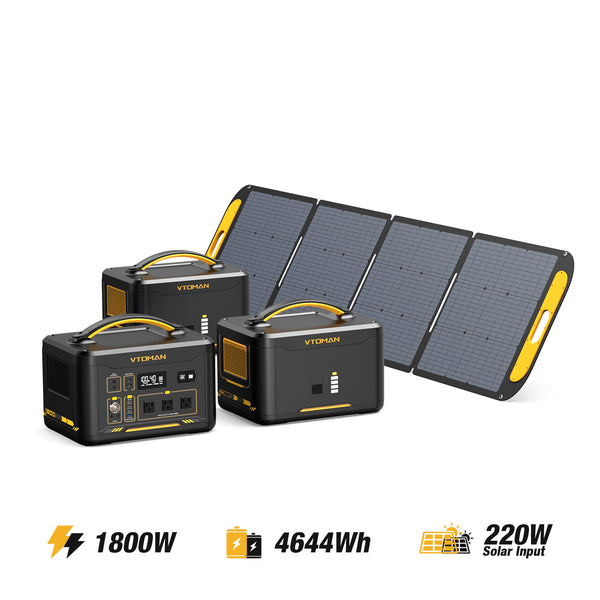 vtoman jump 1800W/4644wh 220w solar generator