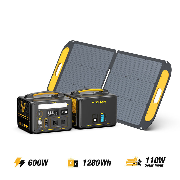 jump 600 power -AC 600W-640wh capacity-640wh extra battery-110W solar panel