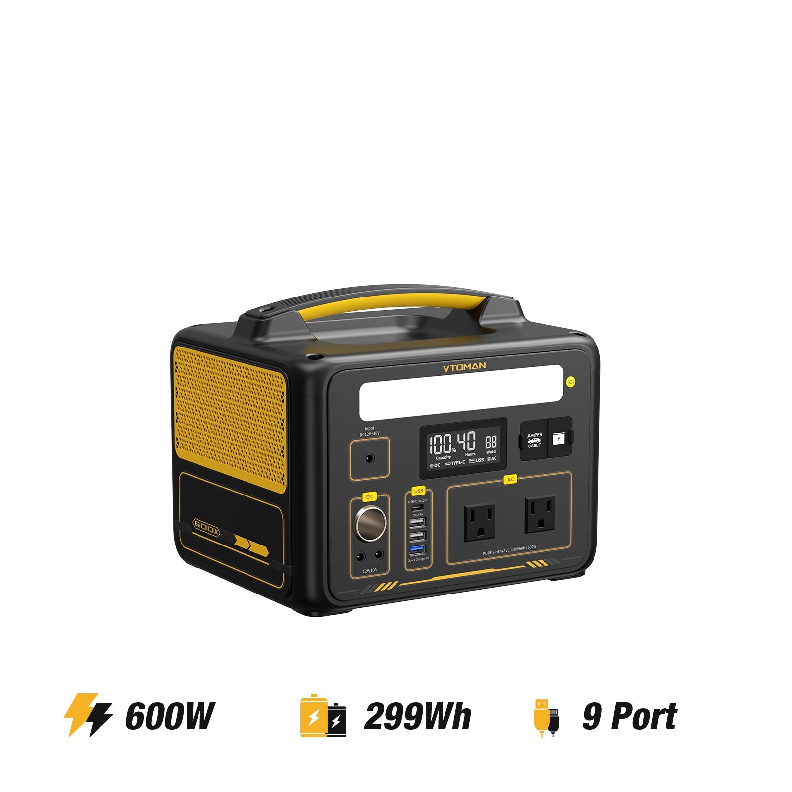 jump 600x power station-600w-299wh-9 ports