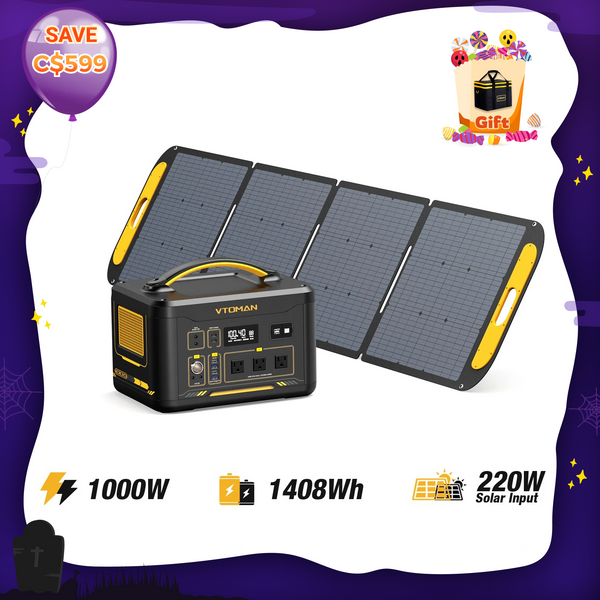 Jump 1000W/1408Wh 220W Solar Generator