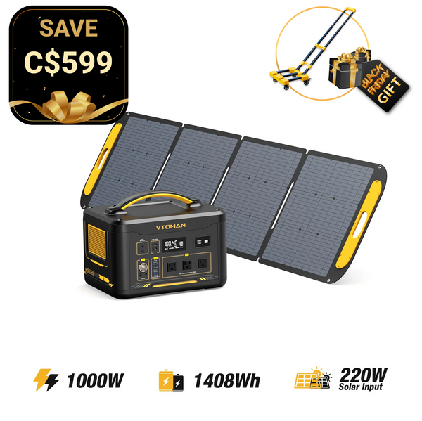 Jump 1000W/1408Wh 220W Solar Generator