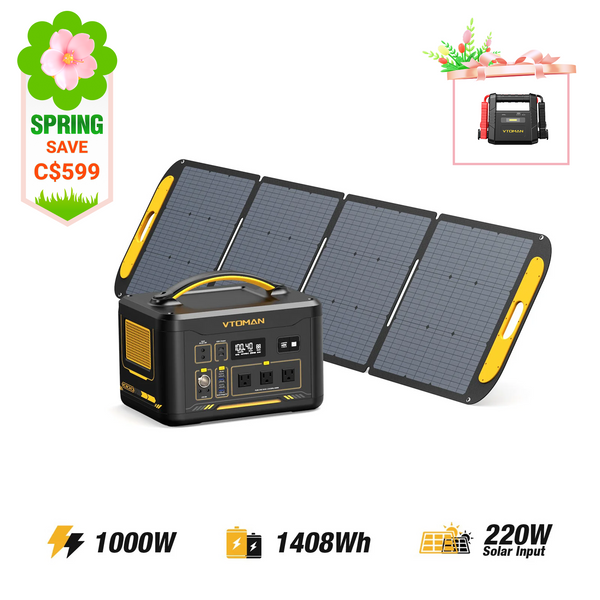 Jump 1000W/1408Wh 220W Solar Generator