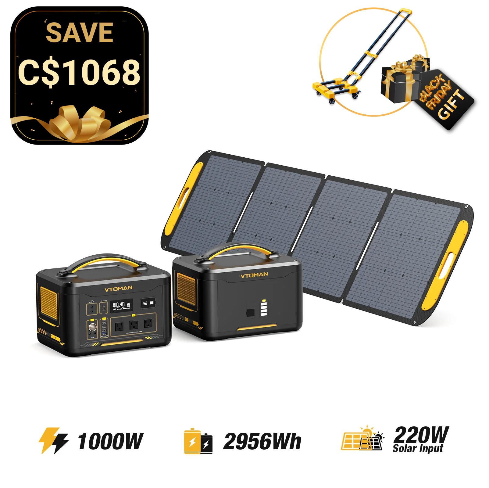 Générateur solaire Jump 1000W/2956Wh 220W