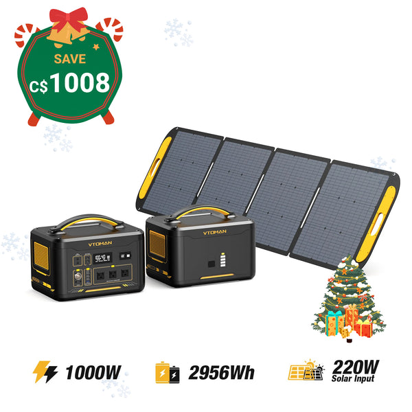 Jump 1000W/2956Wh 220W Solar Generator