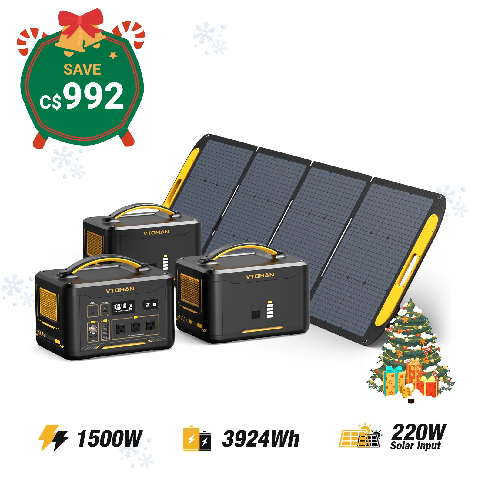 Jump 1500W/3924Wh 220W Solar Generator