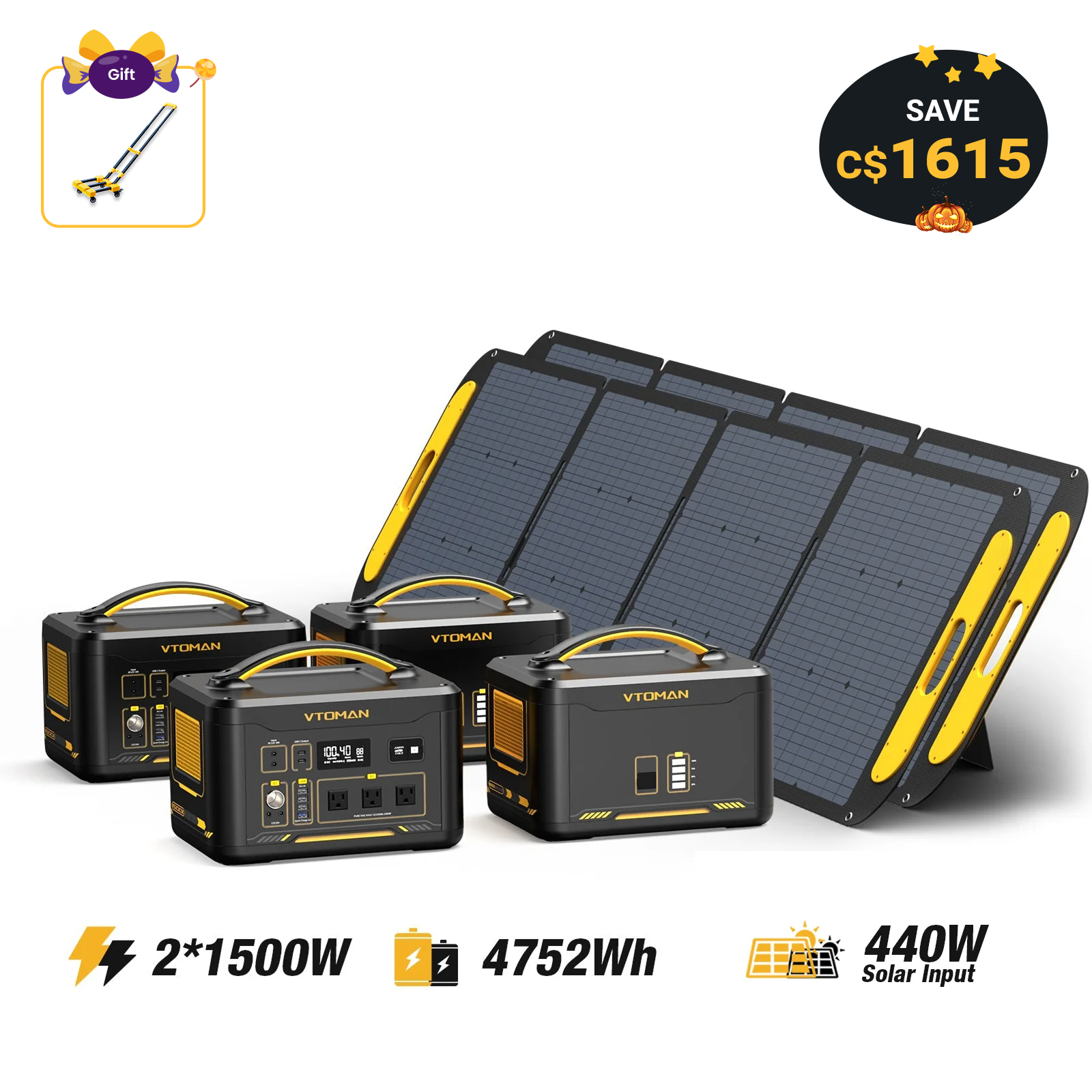 Jump 1500W/4752Wh 440W Solar Generator