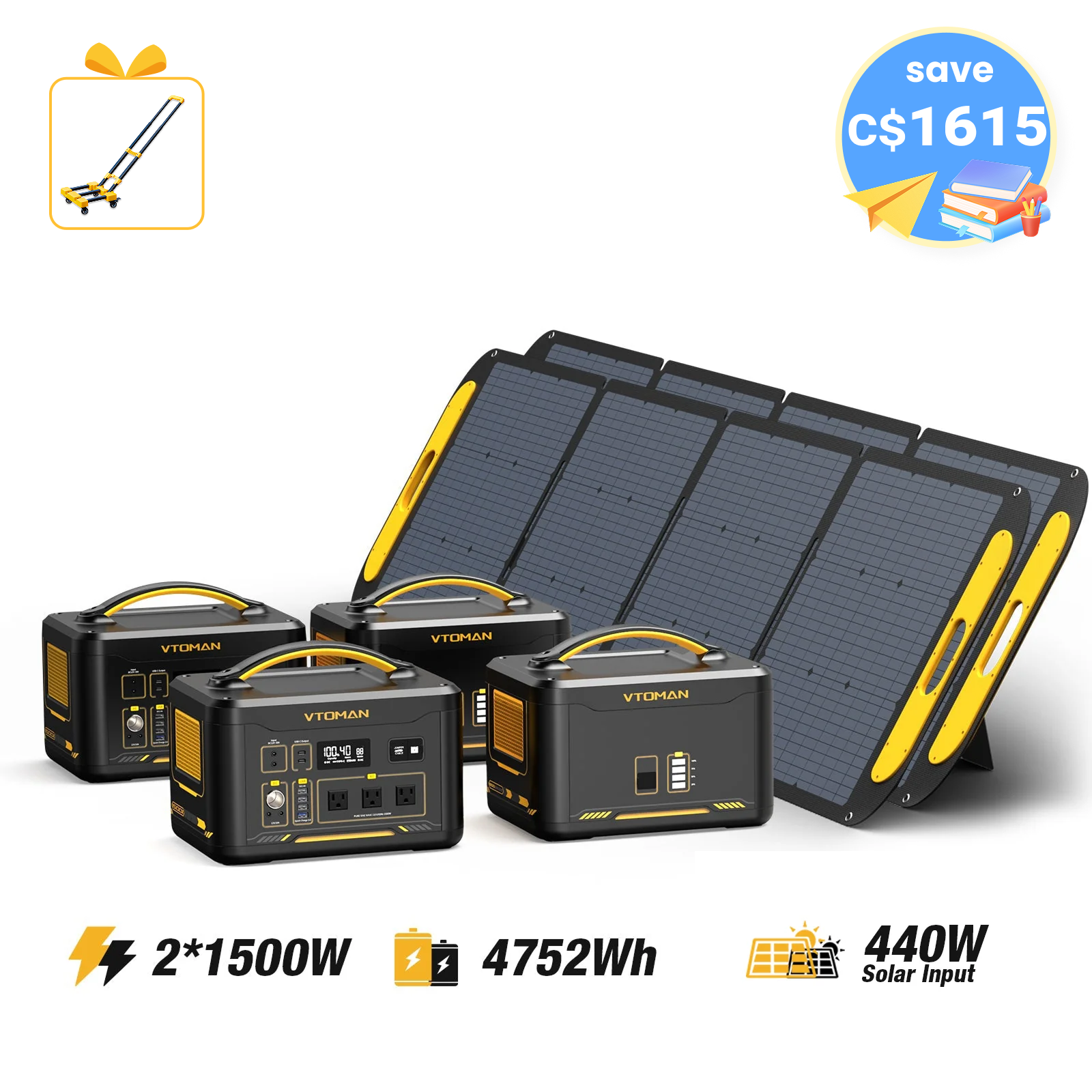 Jump 1500W/4752Wh 440W Solar Generator