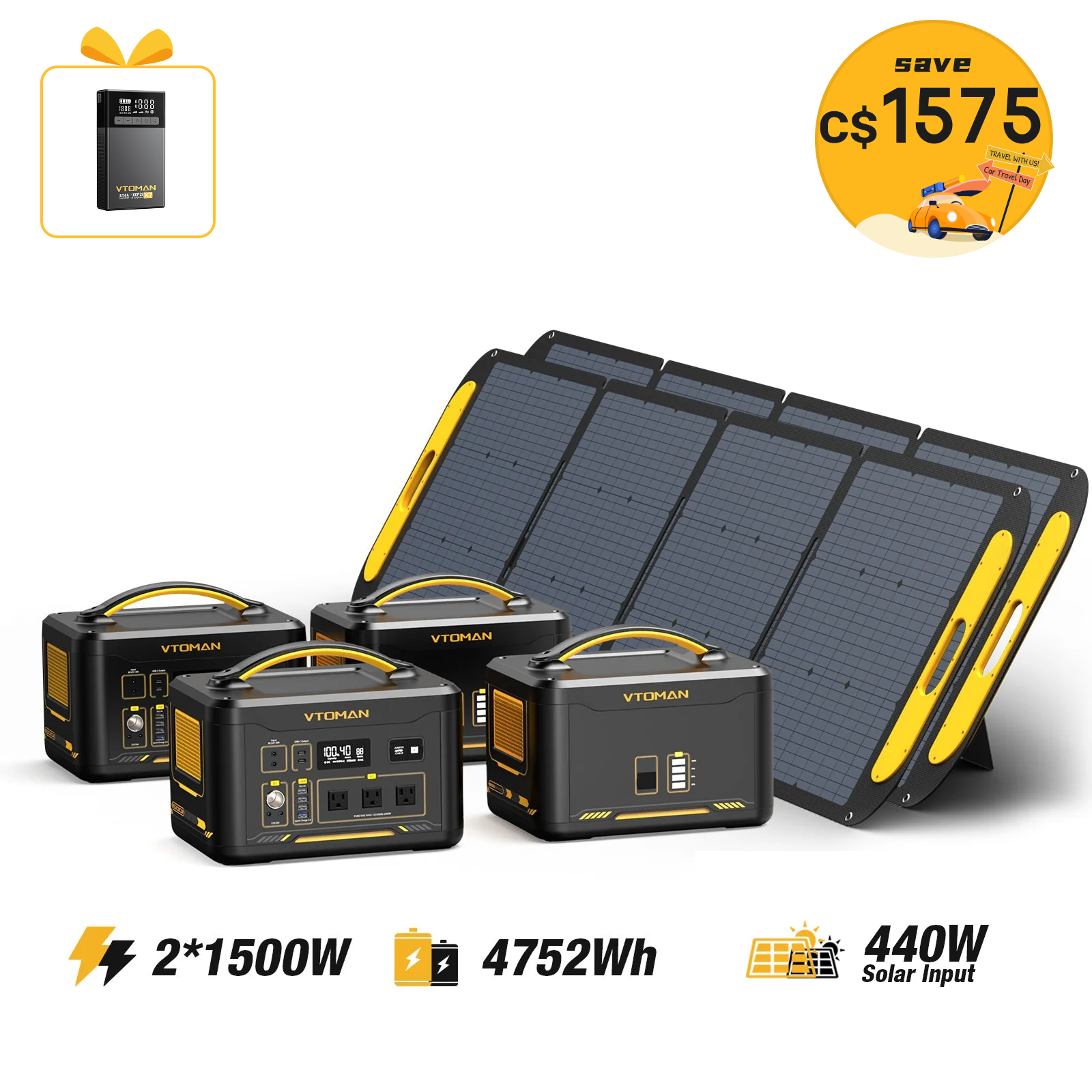 Générateur solaire Jump 1500W/4752Wh 440W