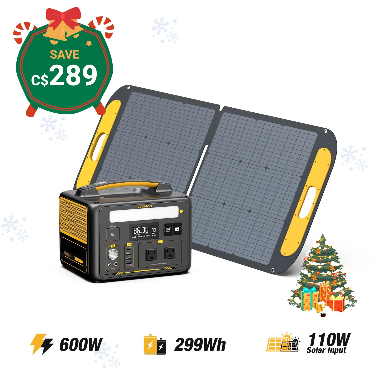 Jump 600W/299Wh 110W Solar Generator