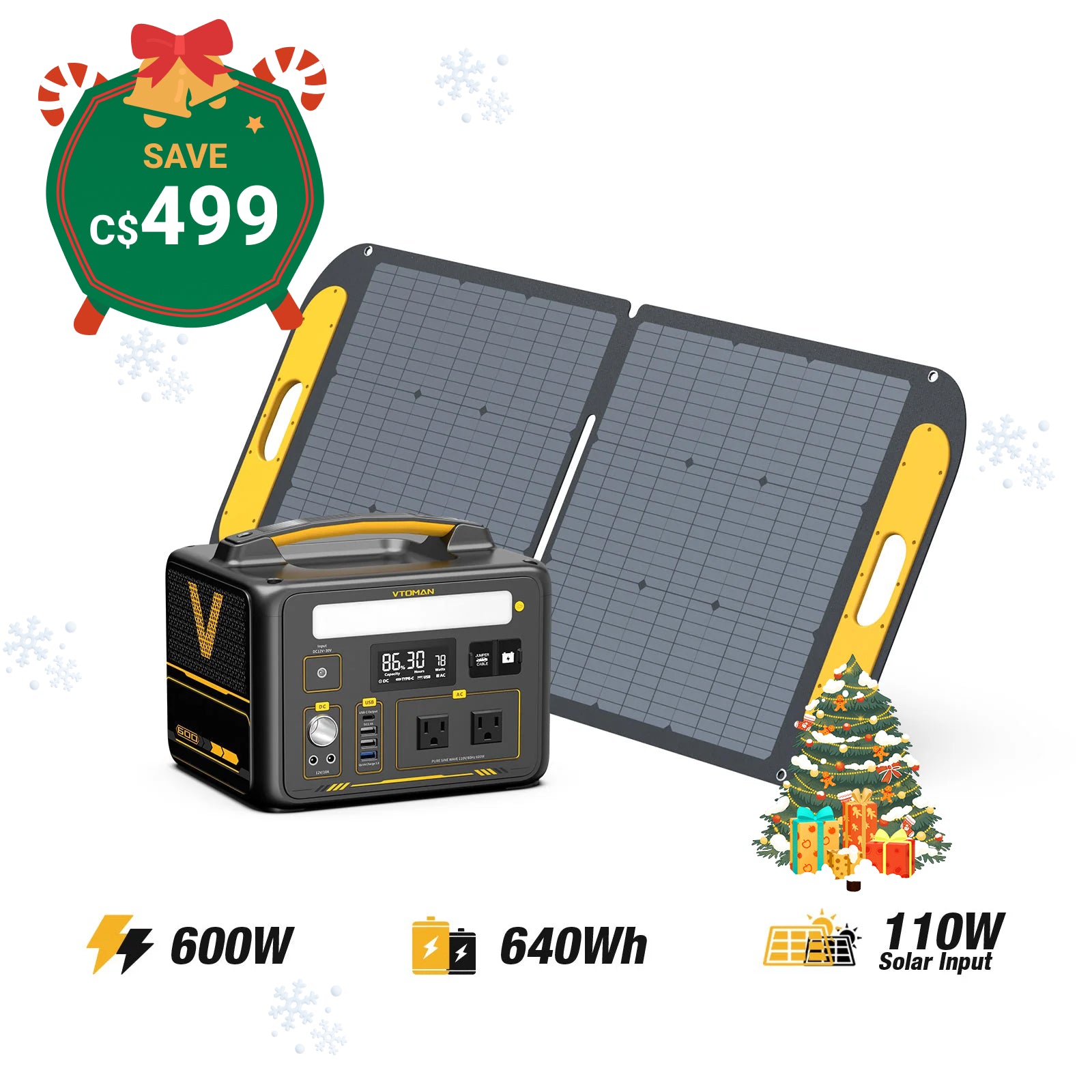 Jump 600W/640Wh 110W Solar Generator