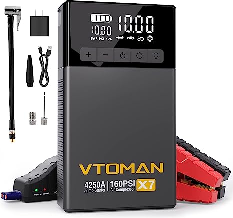 VTOMAN X7 Jump Starter With Air Compressor