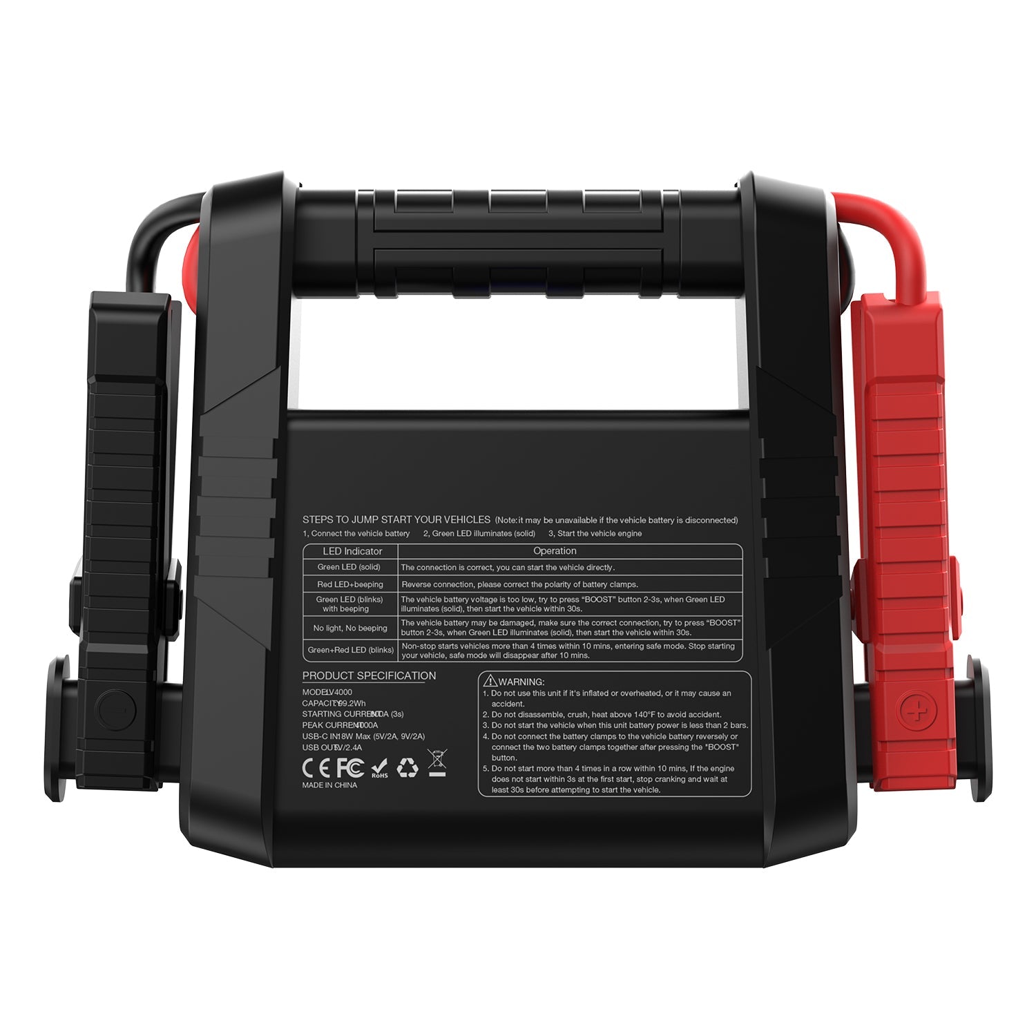 VTOMAN V4000 jump starter